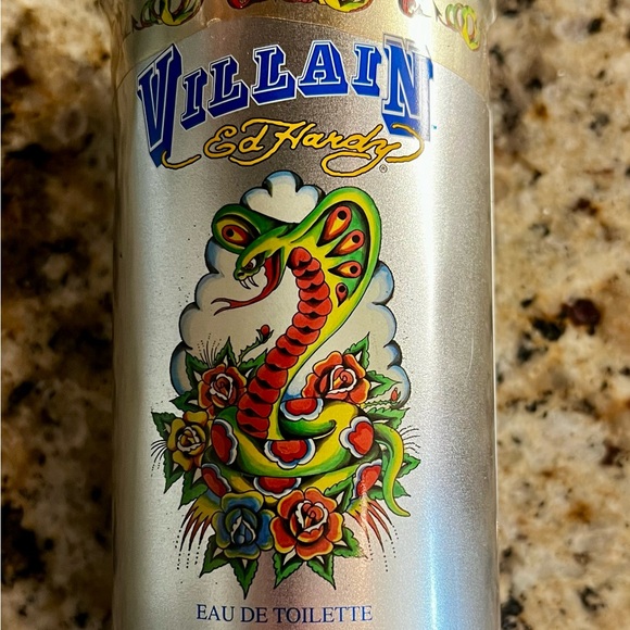 Ed Hardy Other - Ed Hardy Villain Reptile Fragrance with Silver and Red Design